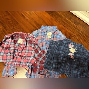 Abercrombie & Fitch Blue and Pink Plaid Shirt